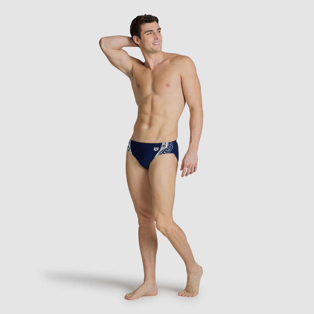 Arena M Swim Briefs Graphic Swim Slip in BLAU