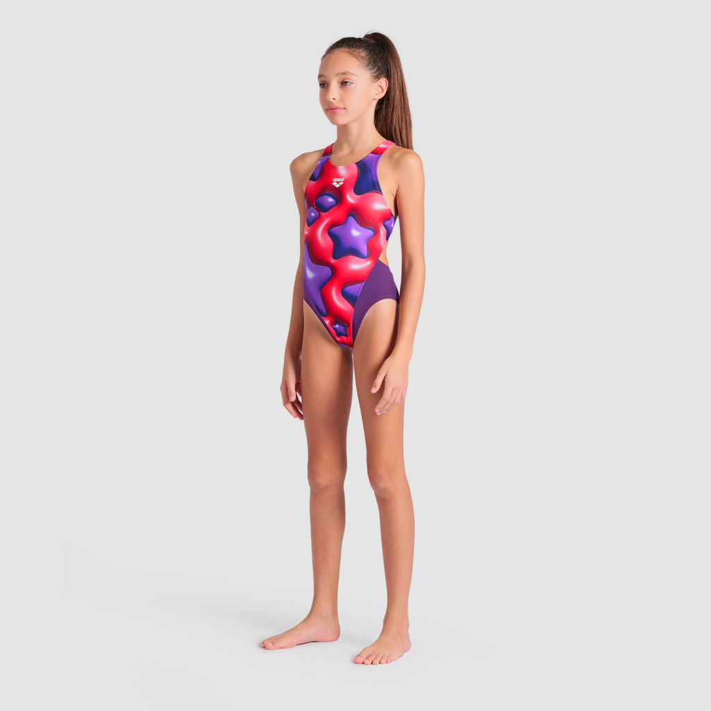 Arena G Arena Star Shaped Swimsuit Swim Tech L Badeanzug in VIOLETT