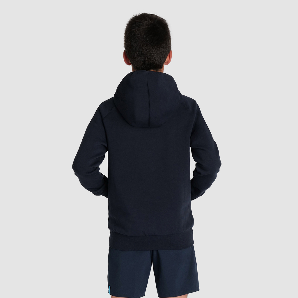 Team Hooded Sweat Panel navy model_bild_back_brandshop