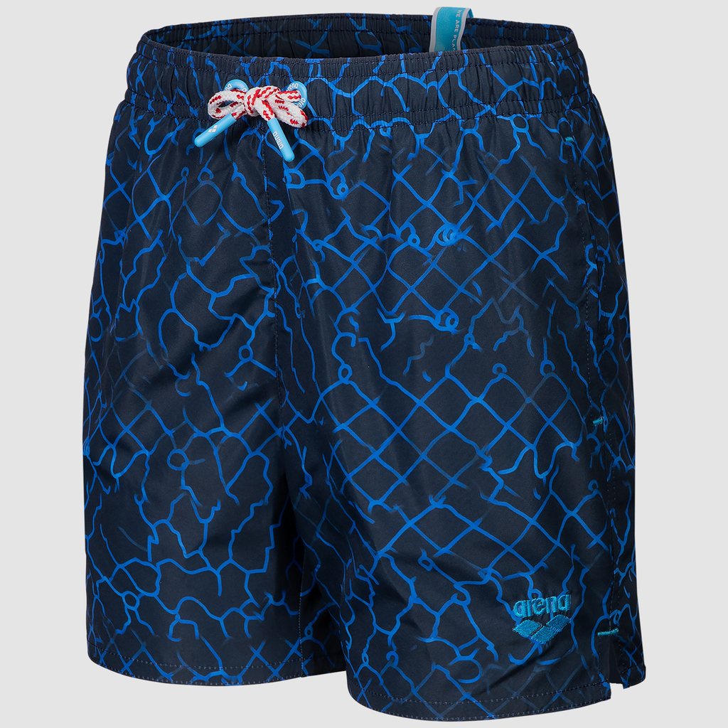 Arena B Beach Boxer Allover Beach Short in BLAU