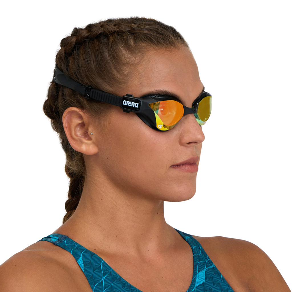 Arena Cobra Tri Swipe Mirror Schwimmbrille in GELB