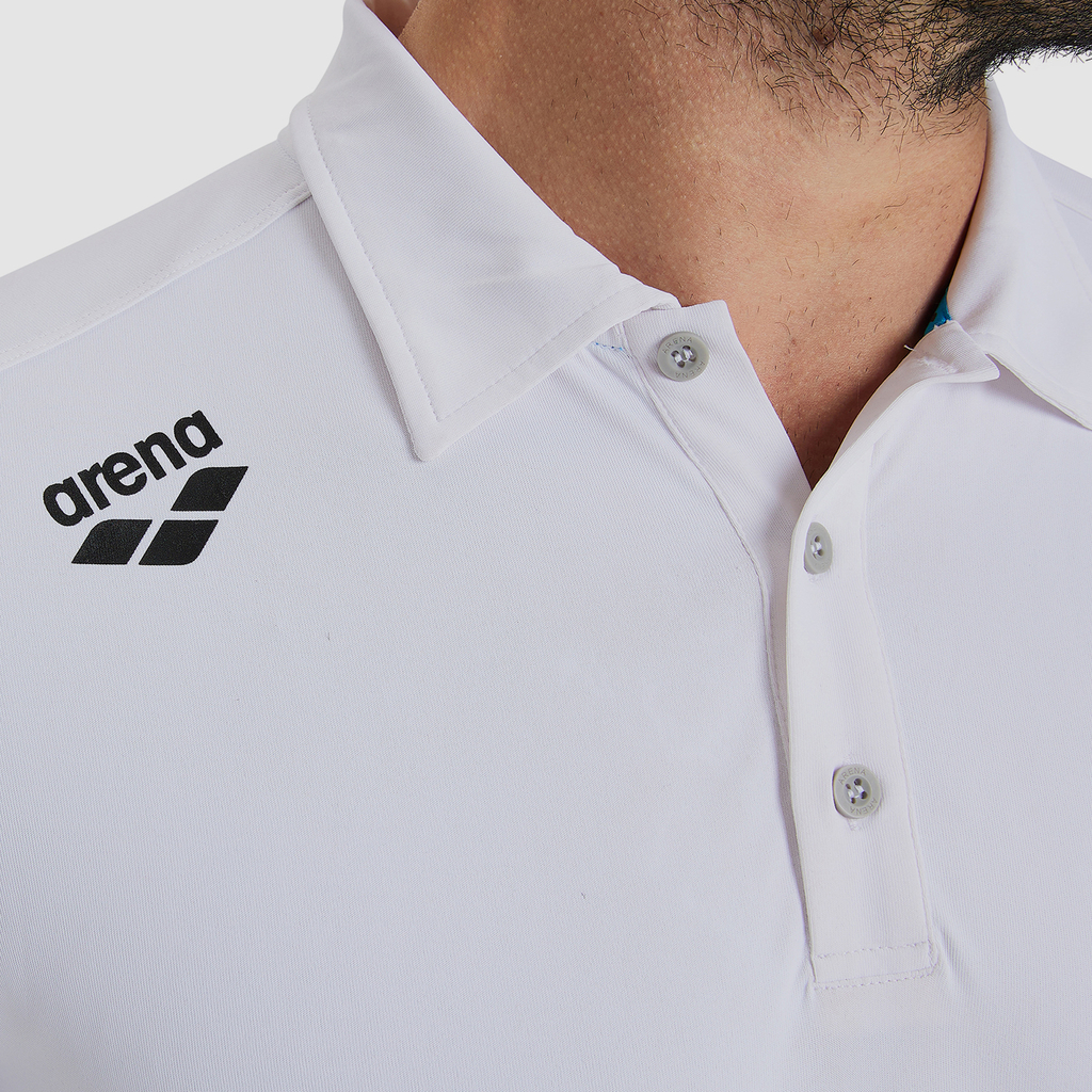 Arena Team Poloshirt Solid in WEISS