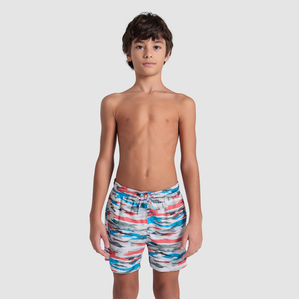 B Beach Boxer Allover Beach Short white/turquoise multi Hauptbild_brandshop