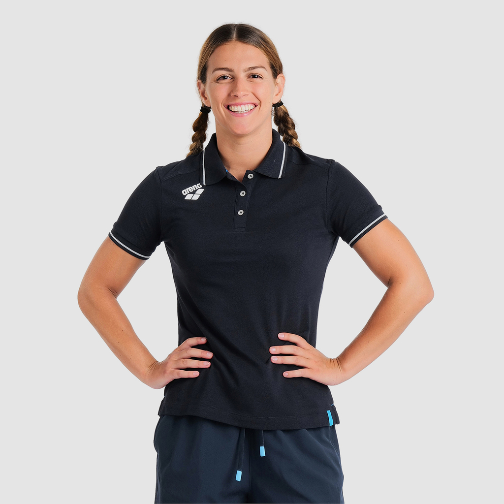 Team Poloshirt Solid Cotton navy model_bild_brandshop