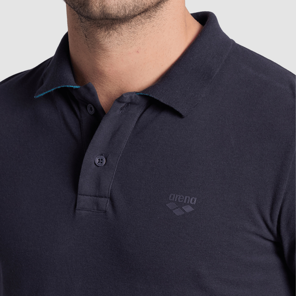 Arena Poloshirt Solid Cotton Piquet in BLAU