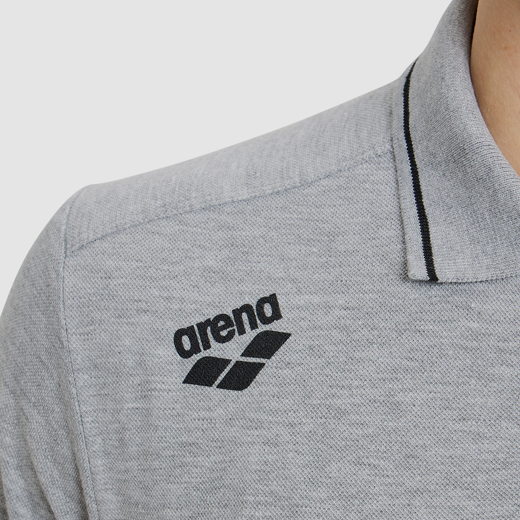 Arena Team Poloshirt Solid Cotton in GRAU