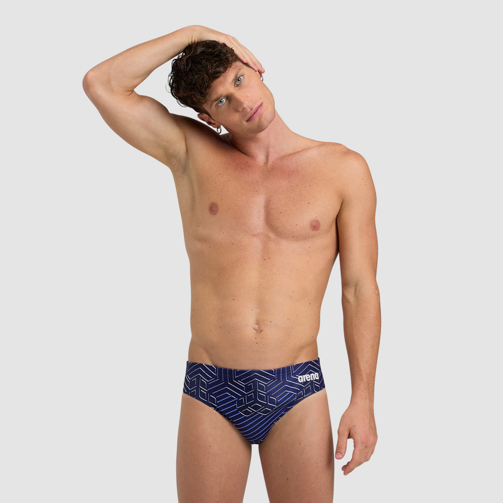 Arena Kikko Pro Swim Briefs Swim Slip navy/navy multi model_bild_brandshop