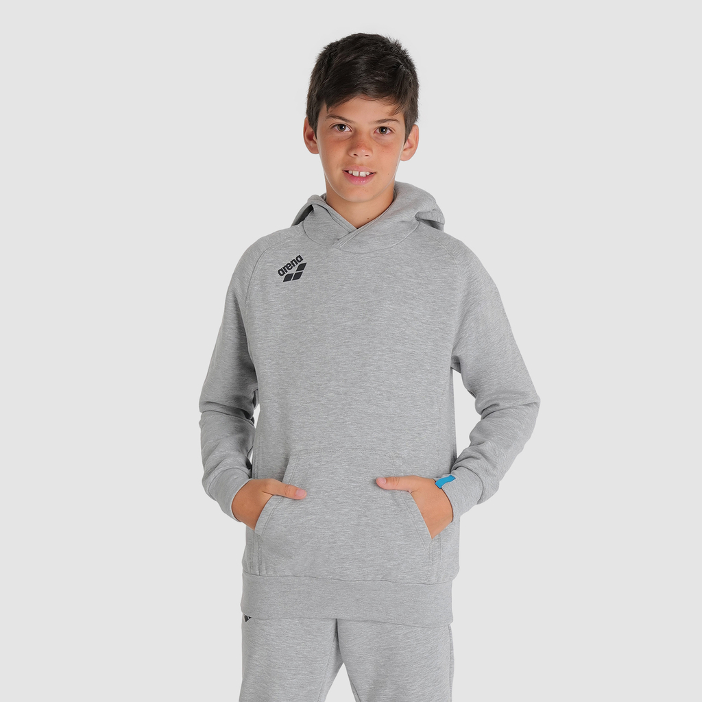 Team Hooded Sweat Panel medium grey heather model_bild_brandshop