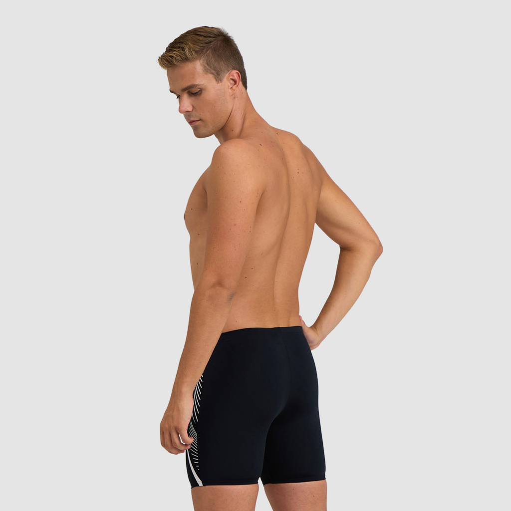 Arena Feather Swim Mid Jammer black model_bild_back_brandshop