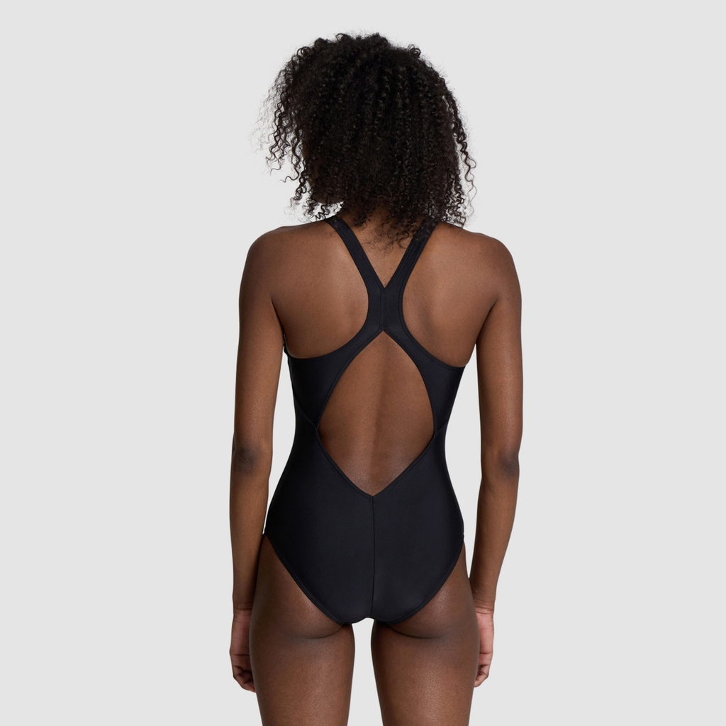 Arena Kikko V Swimsuit V Back Graphic Badeanzug black/black model_bild_back_brandshop