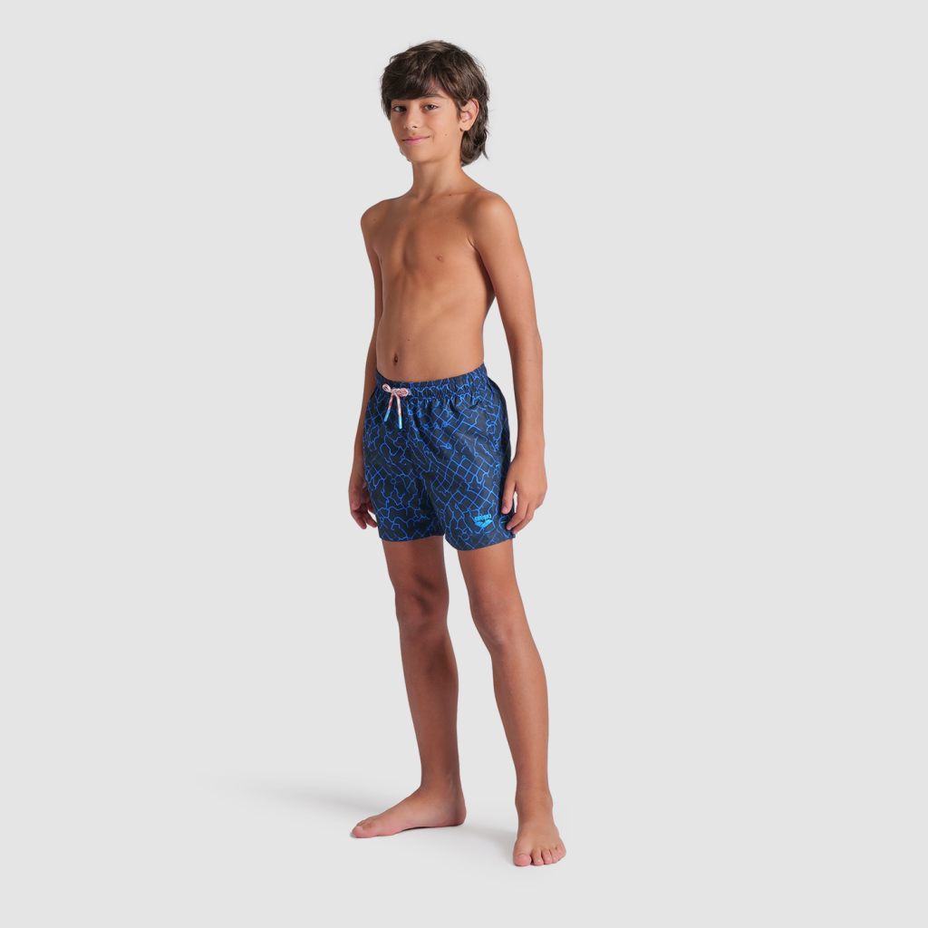 Arena B Beach Boxer Allover Beach Short in BLAU
