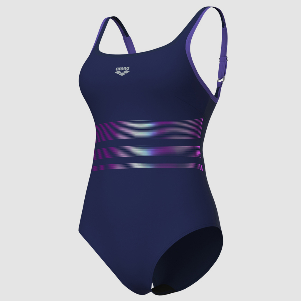 W Arena Swimsuit Rosa Wing Back C Cup Figurformender Badeanzug navy/navy/violet Hauptbild_brandshop