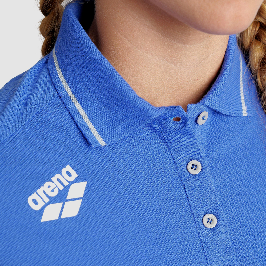 Arena Team Poloshirt Solid Cotton in BLAU