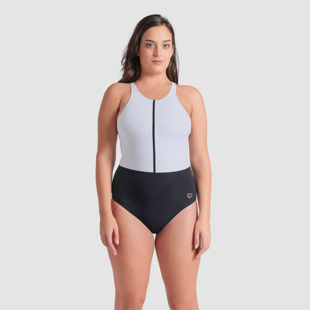 Arena W Arena Swimsuit Silvia Cross Back Figurformender Badeanzug in SCHWARZ