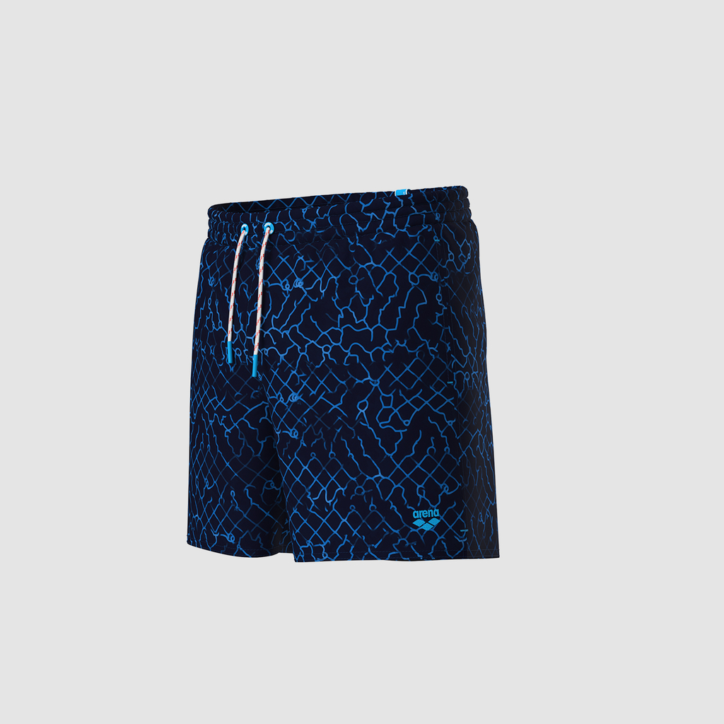 Arena M Beach Boxer Allover Beach Short in BLAU