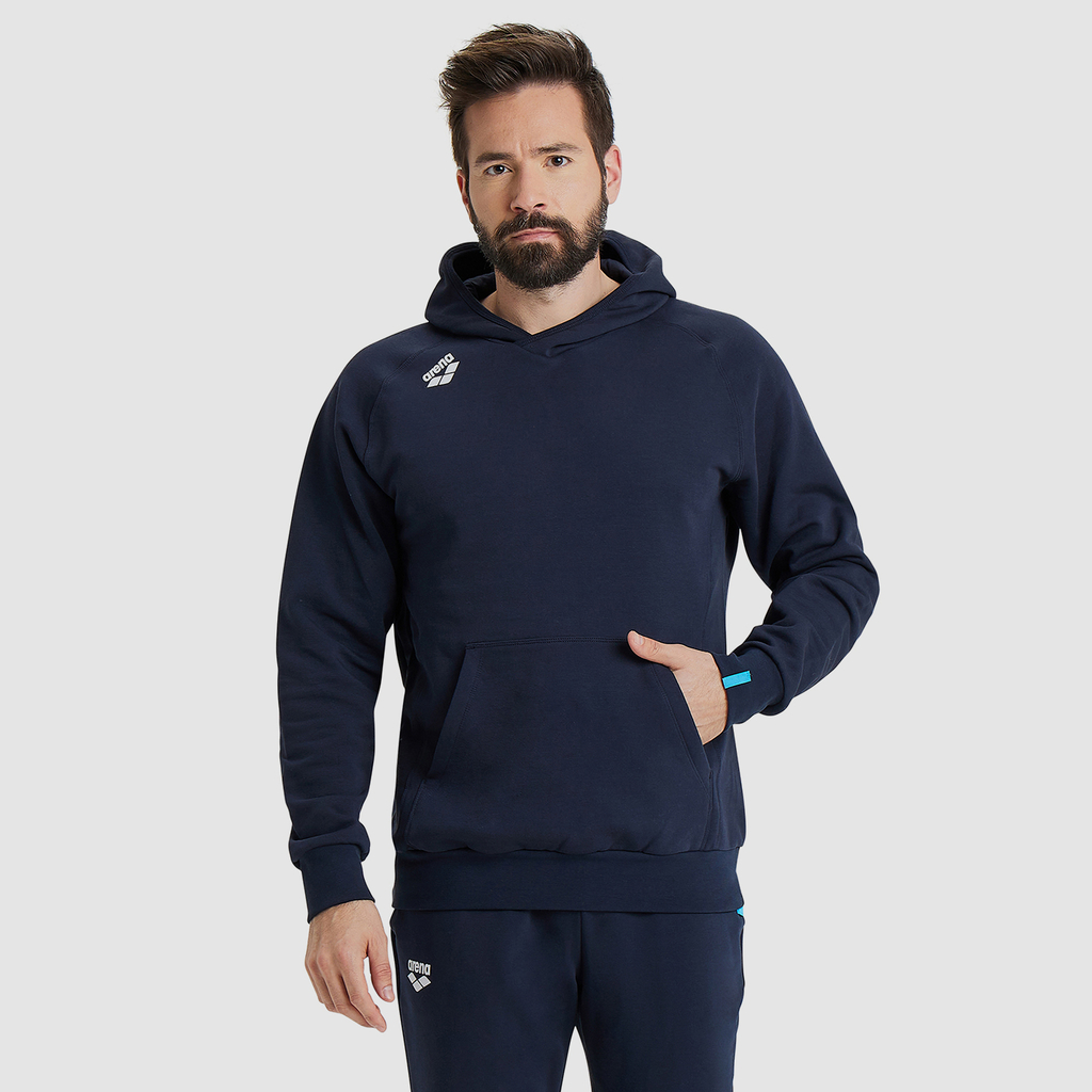 Team Hooded Sweat Panel navy model_bild_brandshop