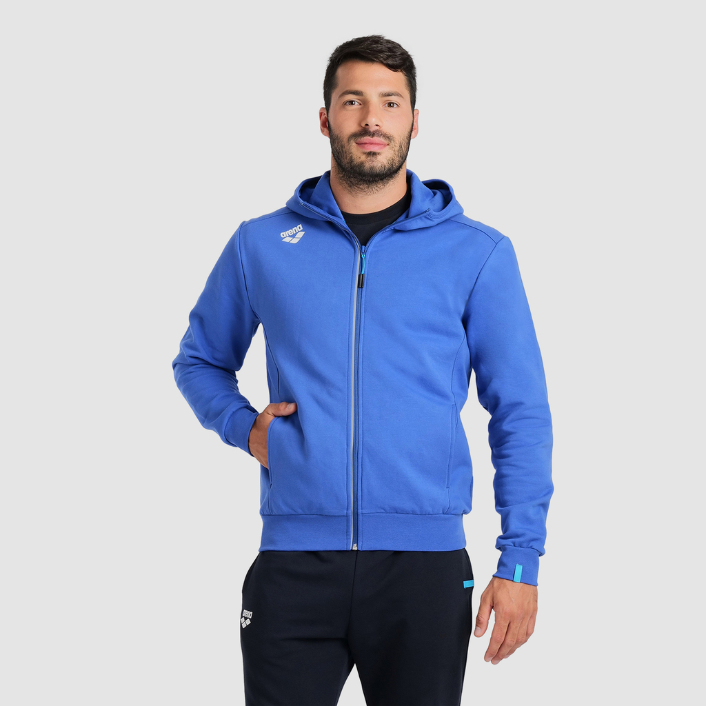 Team Hooded Jacket Panel royal model_bild_brandshop