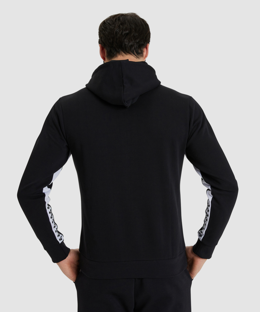 Arena Icons Hooded Sweat Solid black/white/black model_bild_back_brandshop