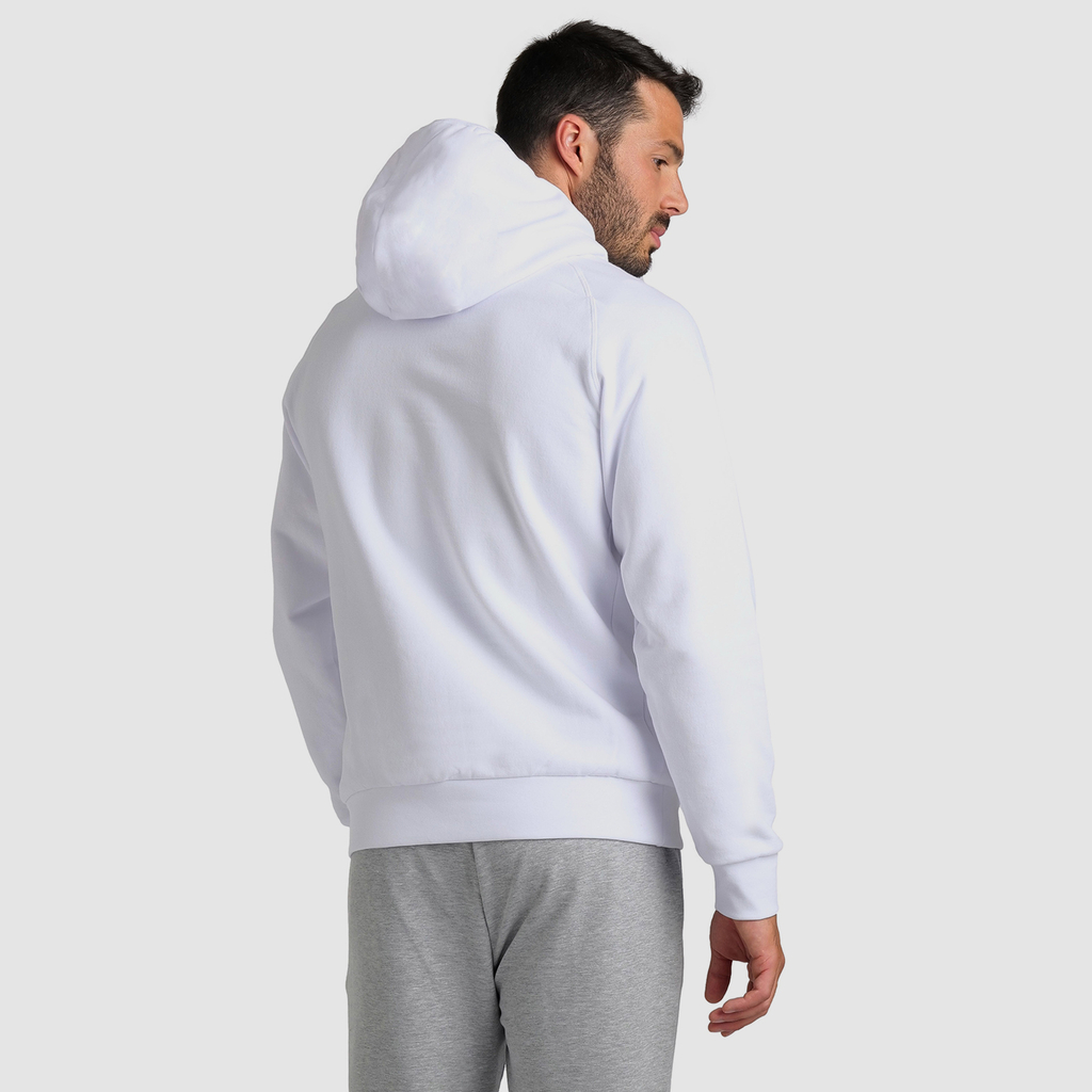 Team Hooded Sweat Panel white model_bild_back_brandshop