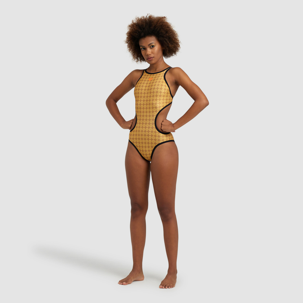 Arena Arena 50th Gold Swimsuit Tech One Back Badeanzug in BEIGE