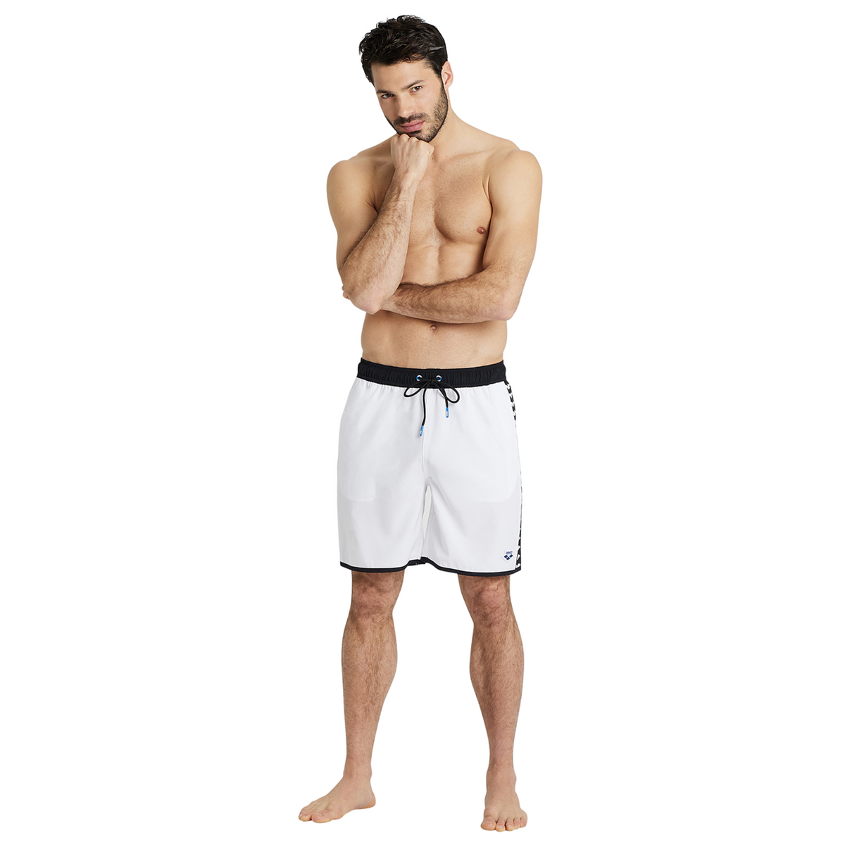 Arena Icons Team Stripe Unisex Bermuda in WEISS