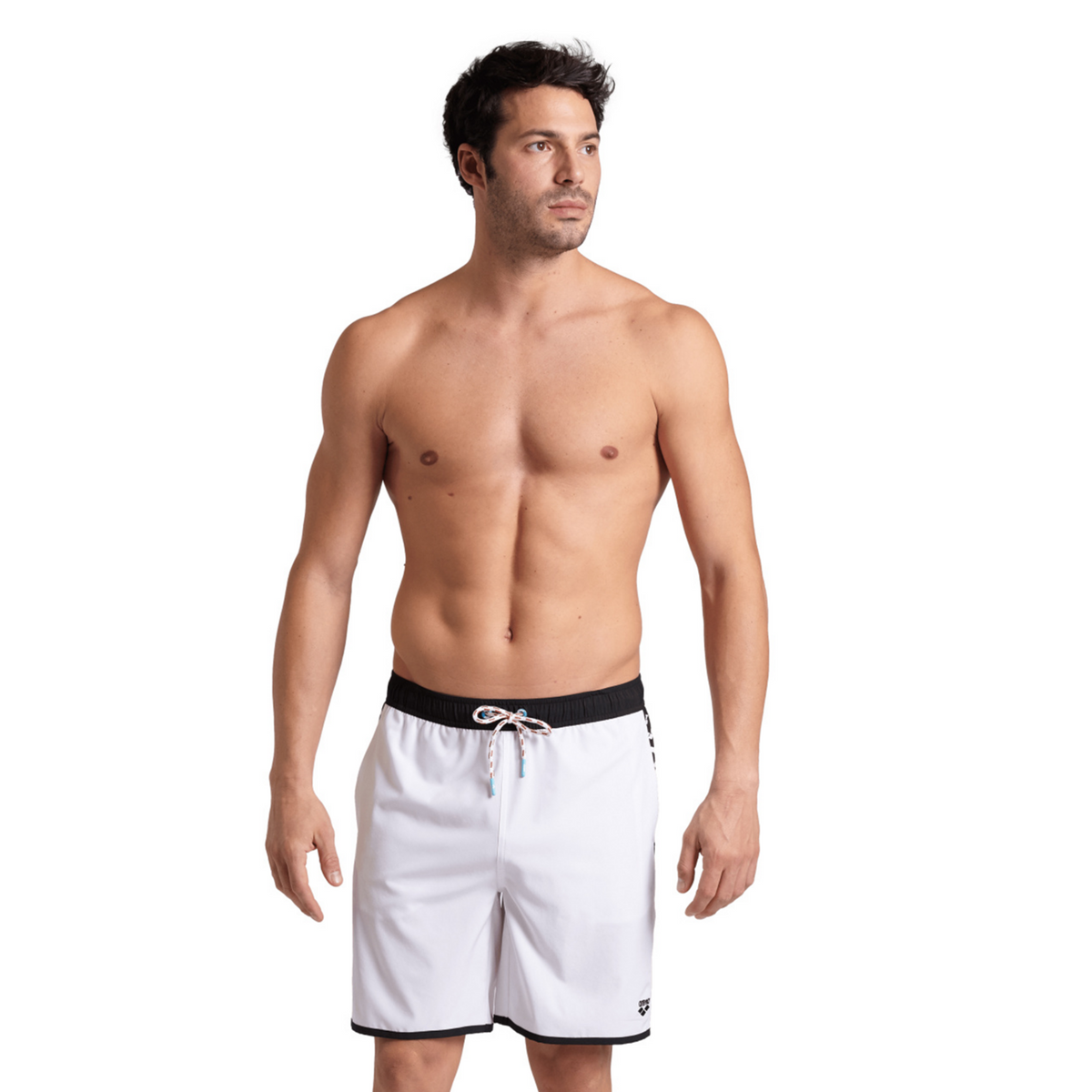 Arena Icons Team Stripe Unisex Bermuda in WEISS