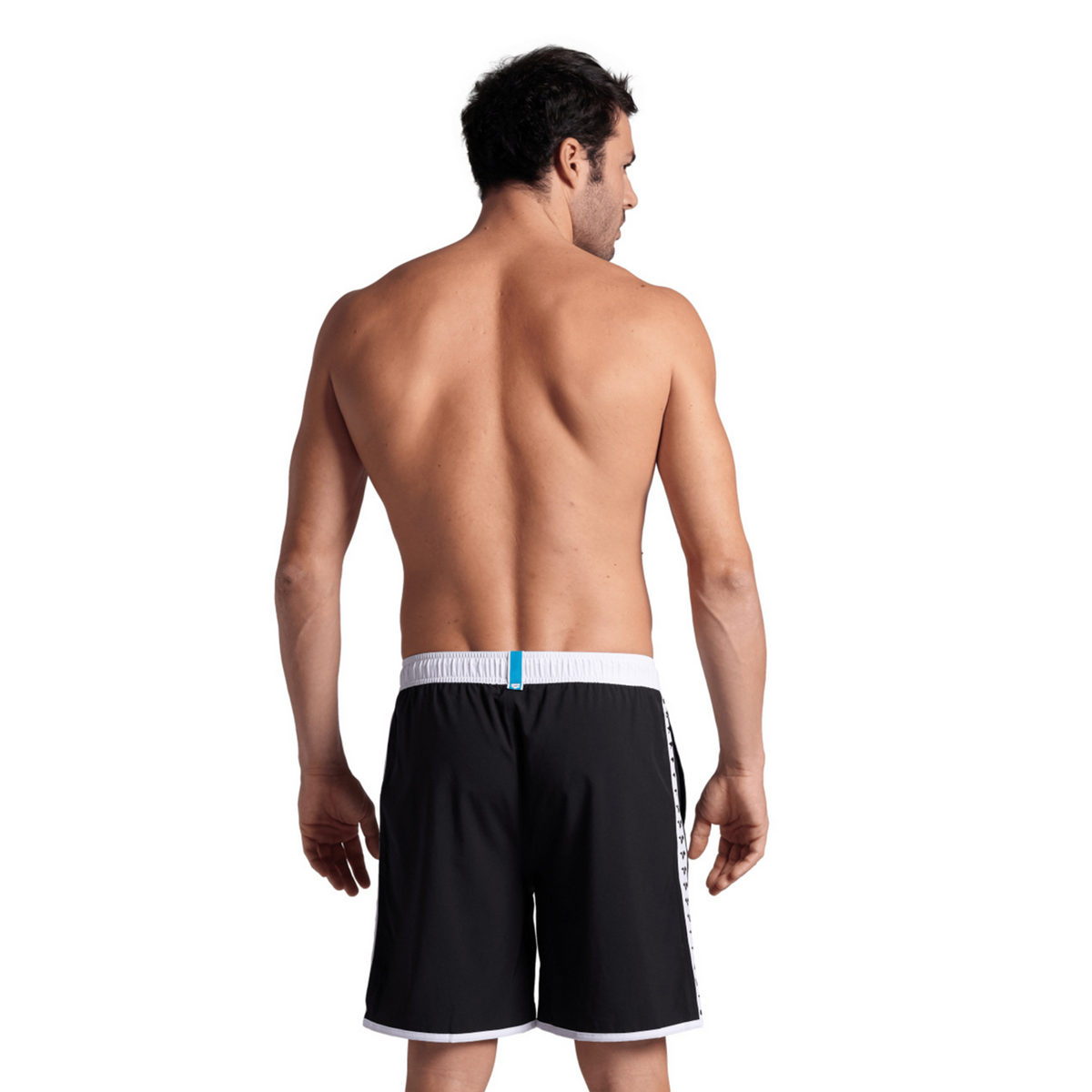 Arena Icons Team Stripe Unisex Bermuda in SCHWARZ