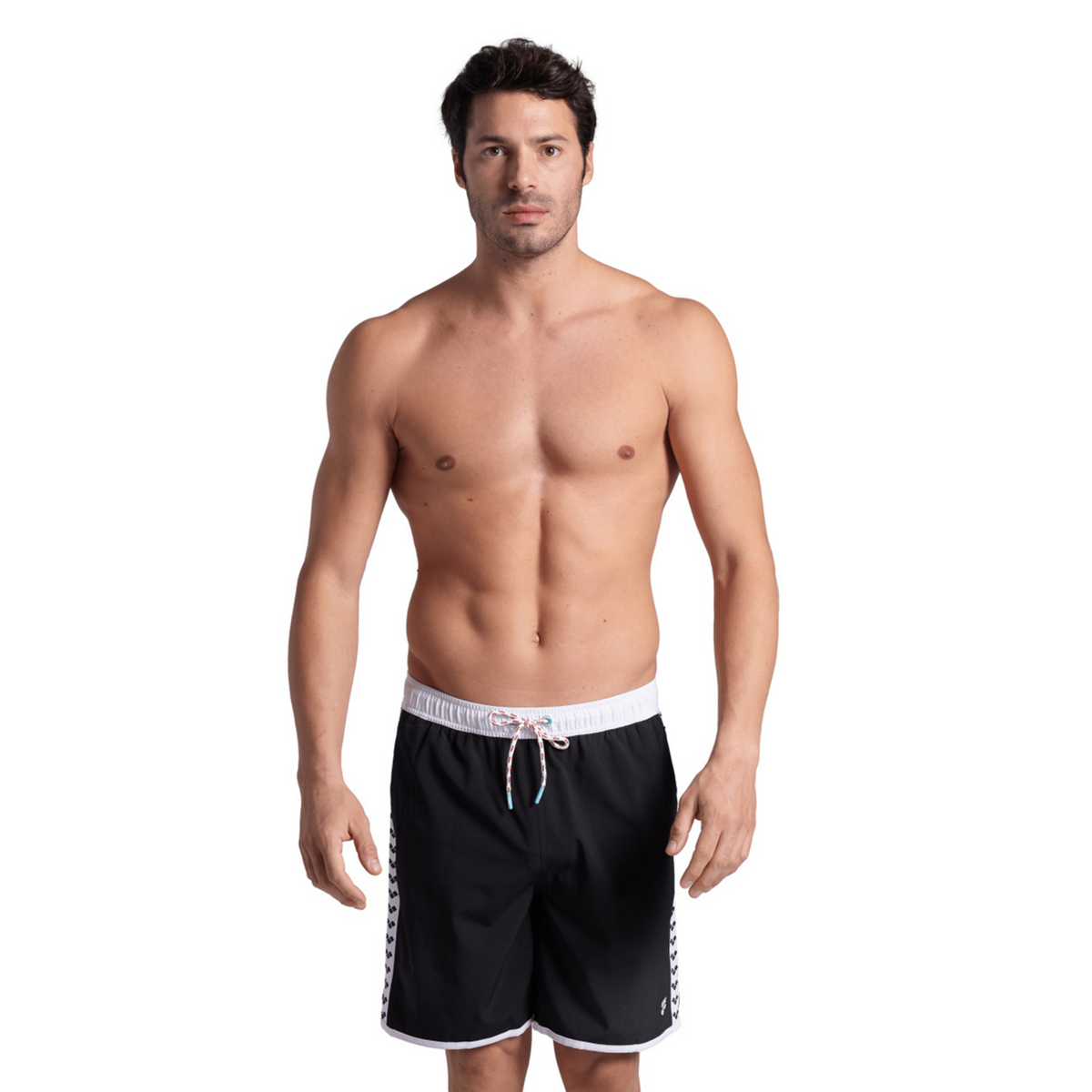 Arena Icons Team Stripe Unisex Bermuda in SCHWARZ