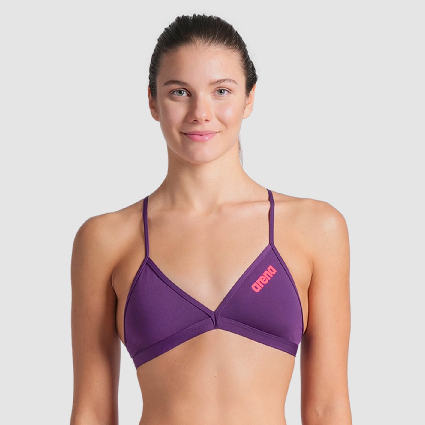 Team Swim Top Tie Back Solid Bikini