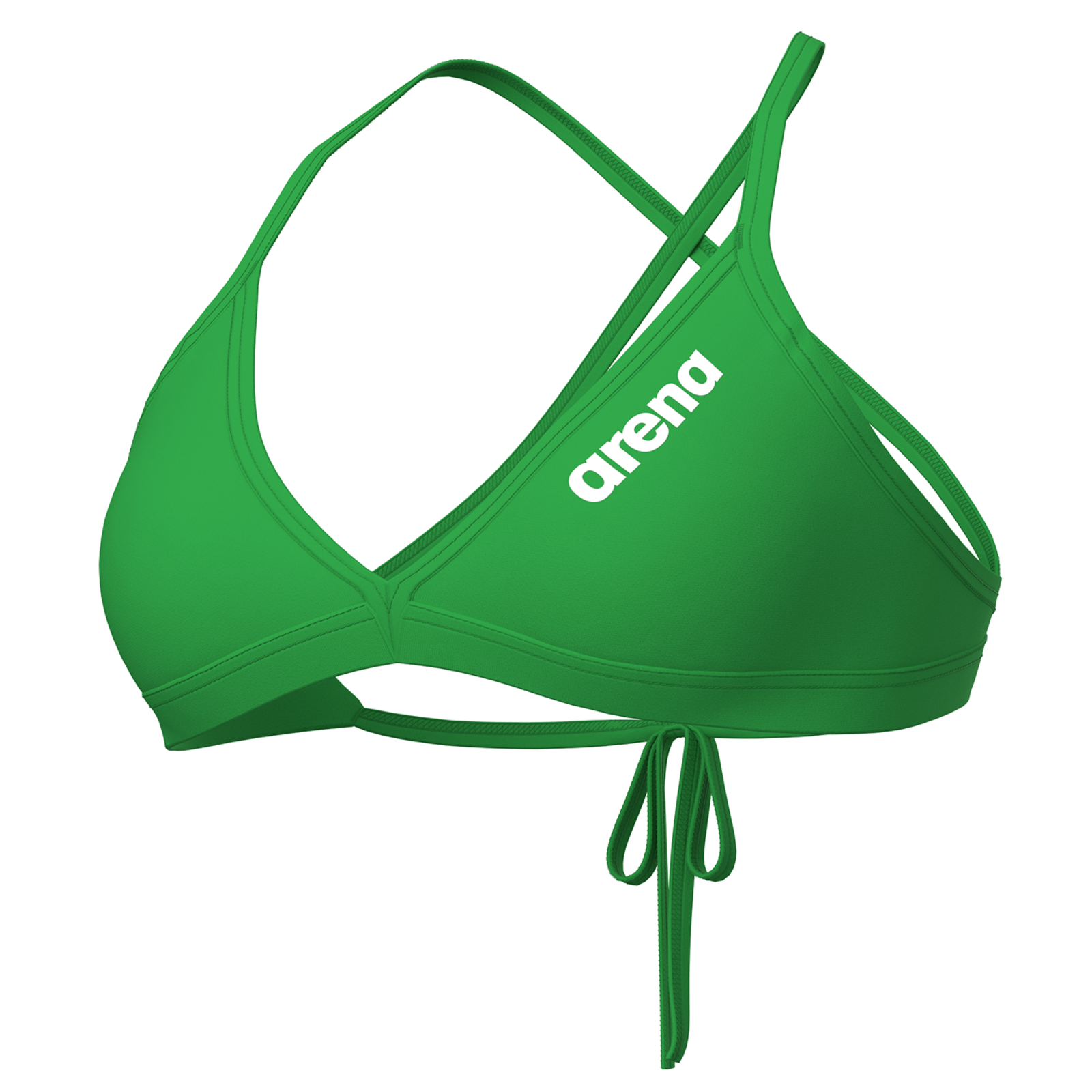 Arena Team Swim Top Tie Back Solid Bikini in GRÜN