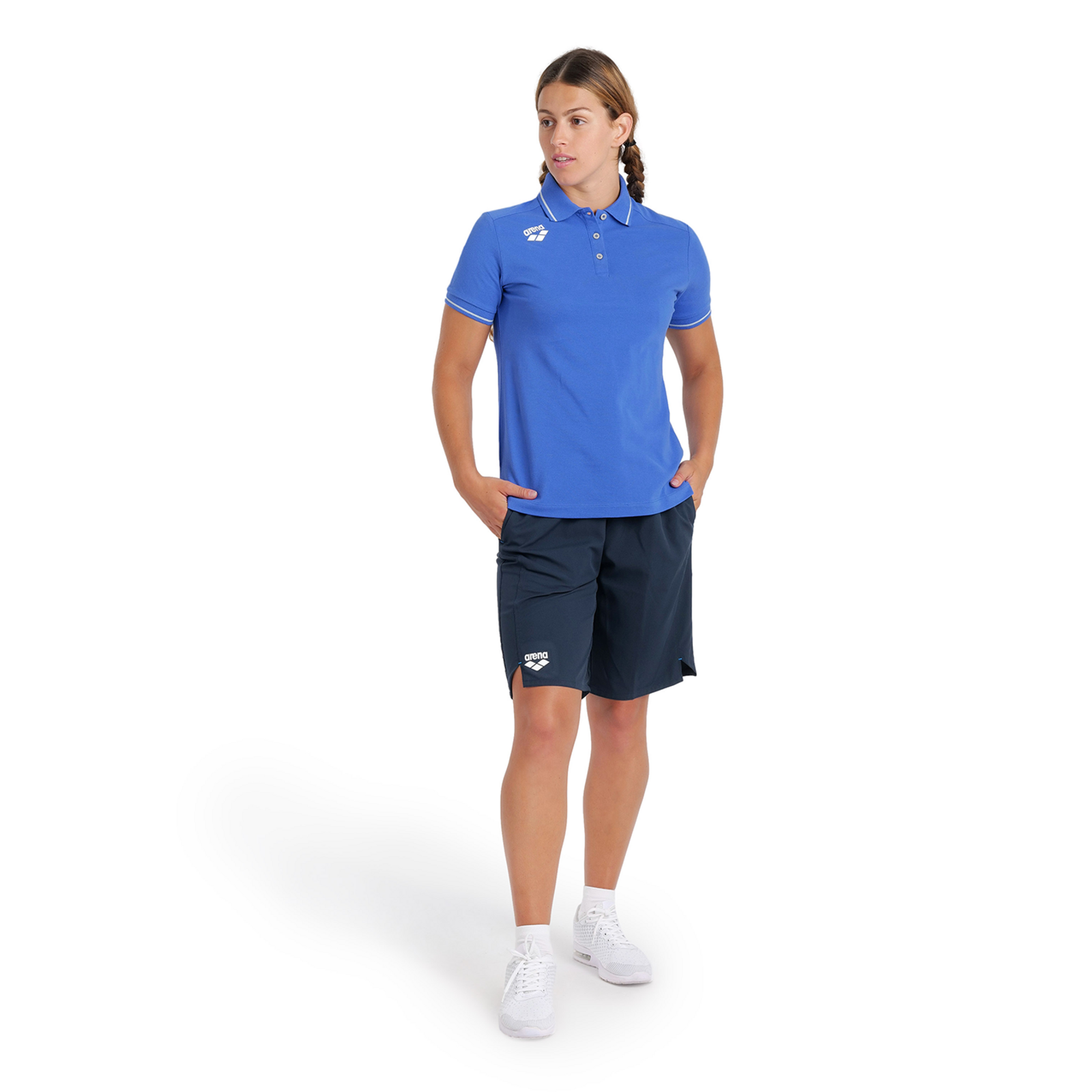 Arena Team Poloshirt Solid Cotton in BLAU