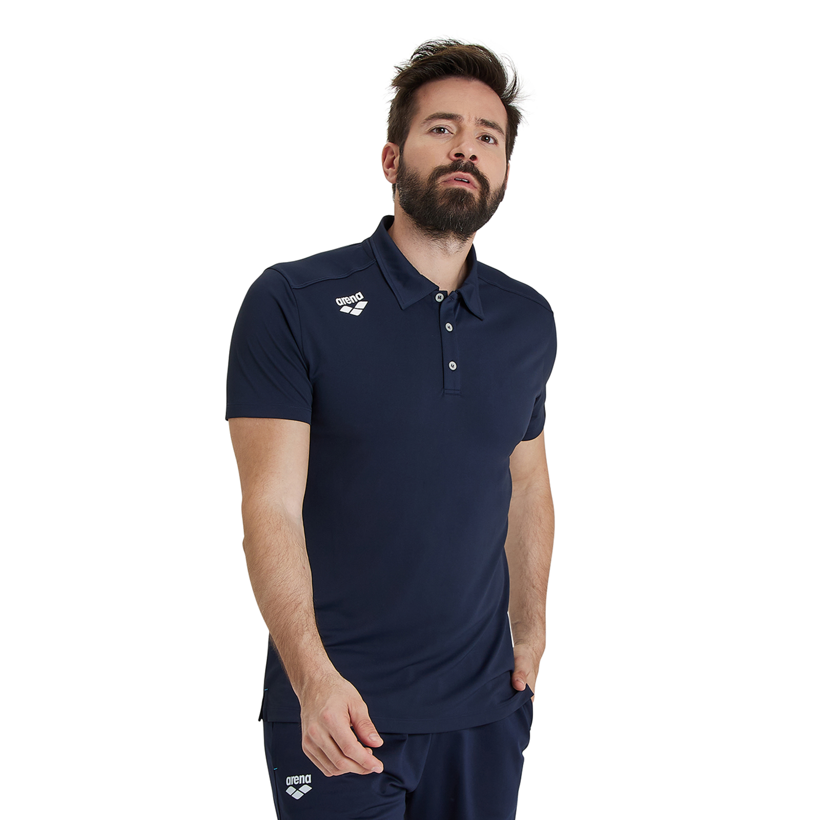 Arena Team Poloshirt Solid in BLAU
