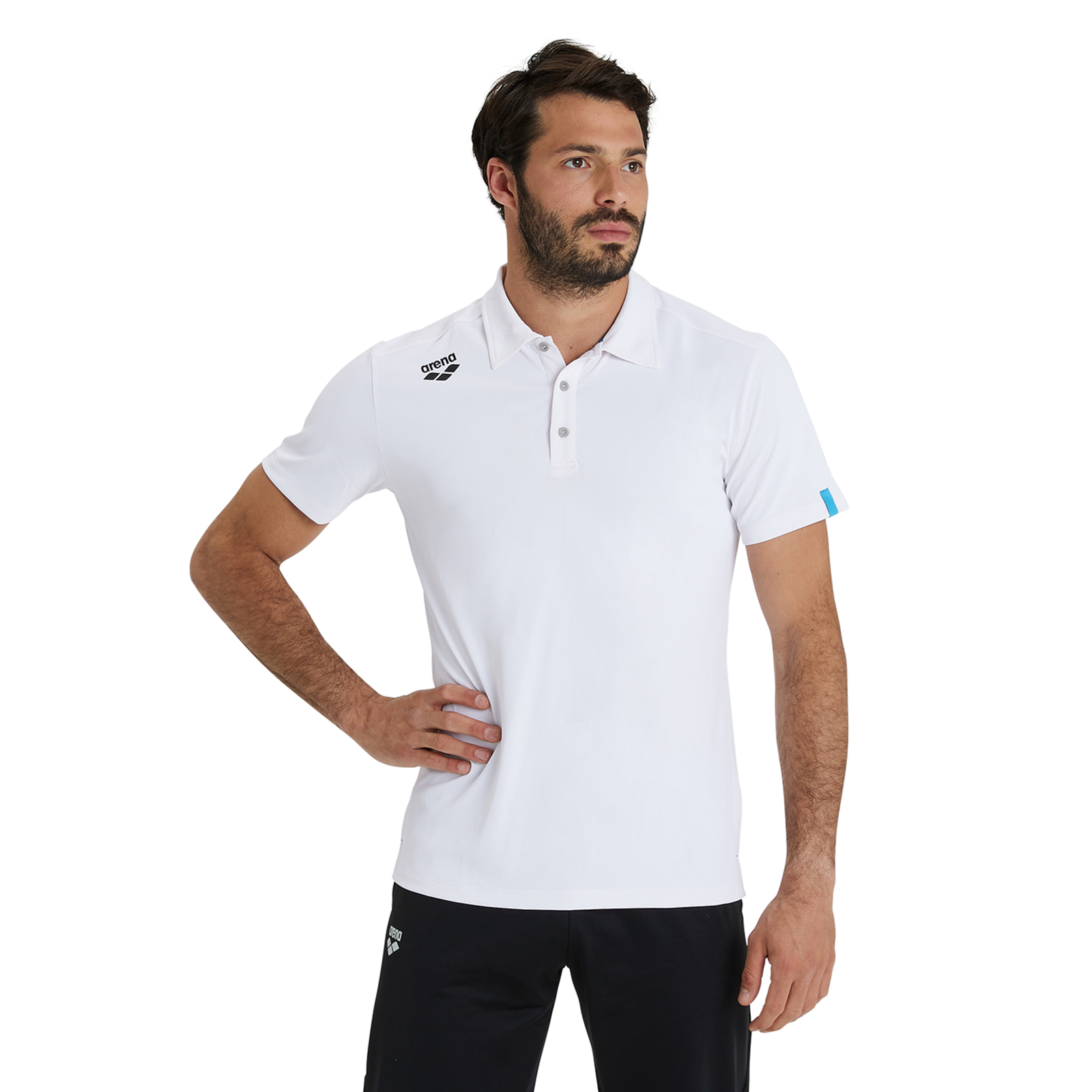 Arena Team Poloshirt Solid in WEISS