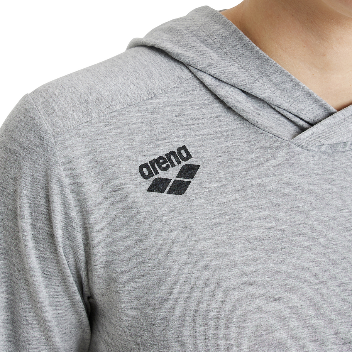 Arena Team Hooded Long Sleeve T-Shirt Panel in GRAU