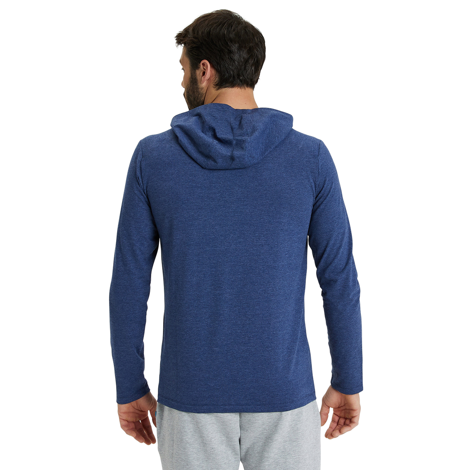 Arena Team Hooded Long Sleeve T-Shirt Panel in BLAU