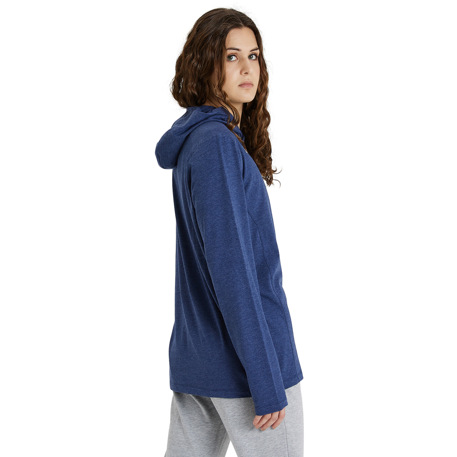 Arena Team Hooded Long Sleeve T-Shirt Panel in BLAU