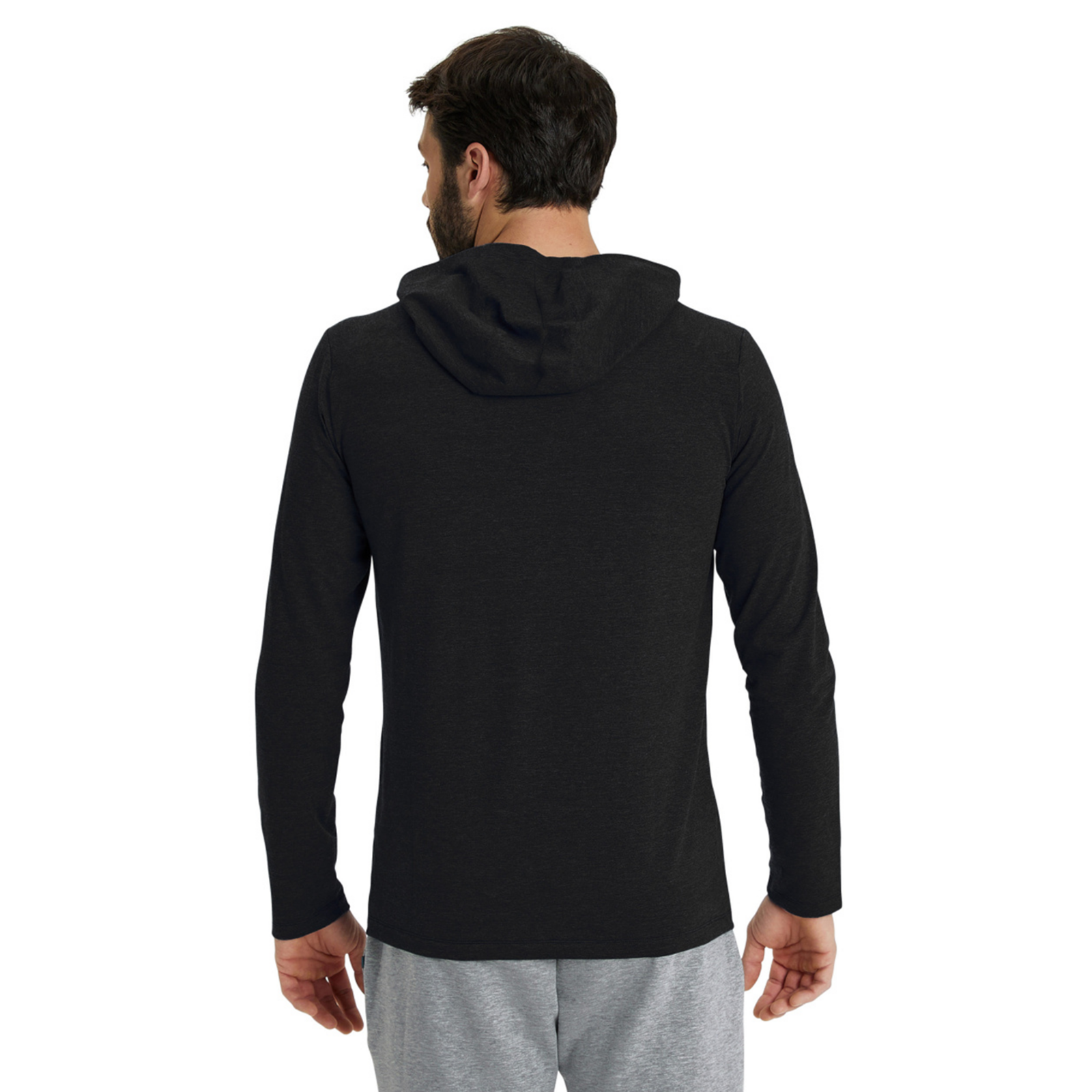 Arena Team Hooded Long Sleeve T-Shirt Panel in SCHWARZ