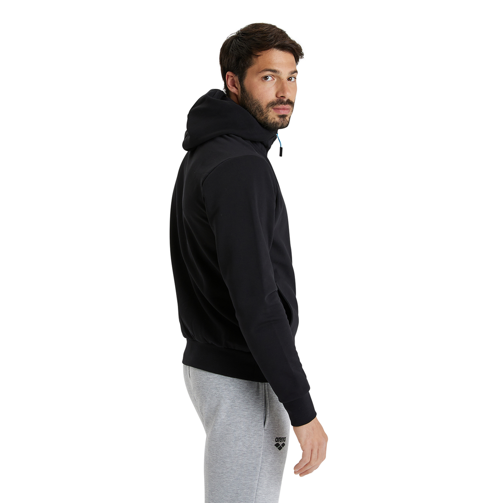 Arena Team Hooded Jacket Panel in SCHWARZ