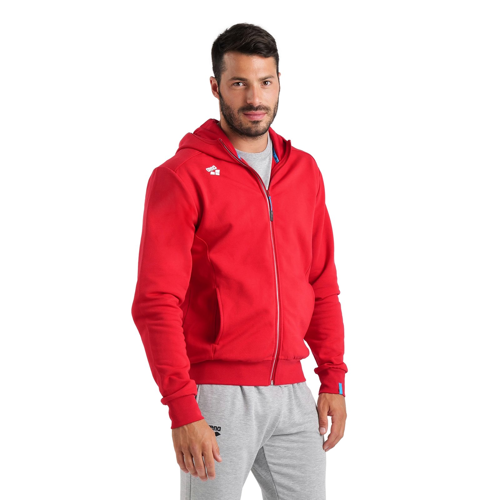 Arena Team Hooded Jacket Panel in ROT