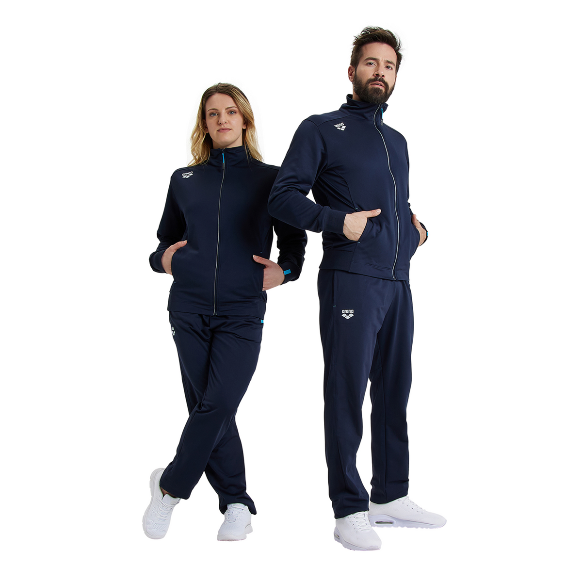 Arena Team Jacket Panel Knitted Poly in SCHWARZ