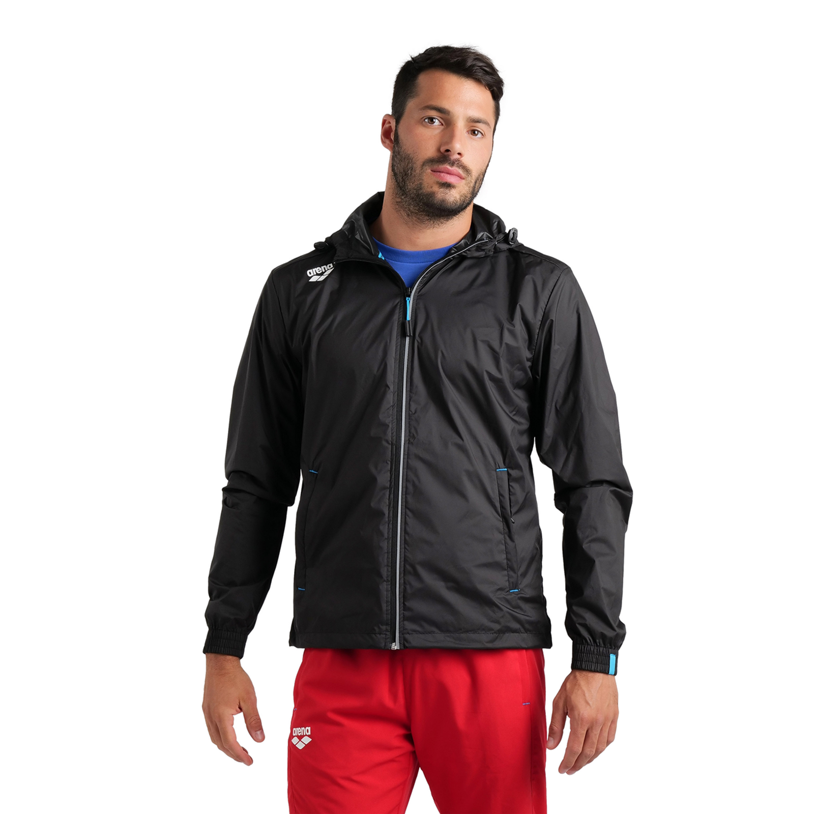 Arena Team Windbreaker Solid in SCHWARZ