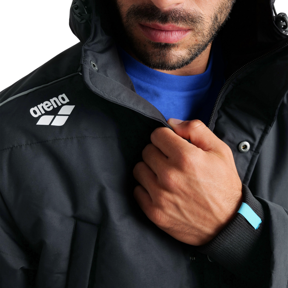 Arena Team Parka Solid in SCHWARZ