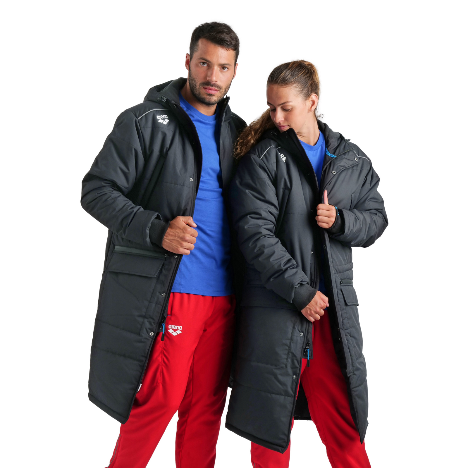 Arena Team Parka Solid in SCHWARZ