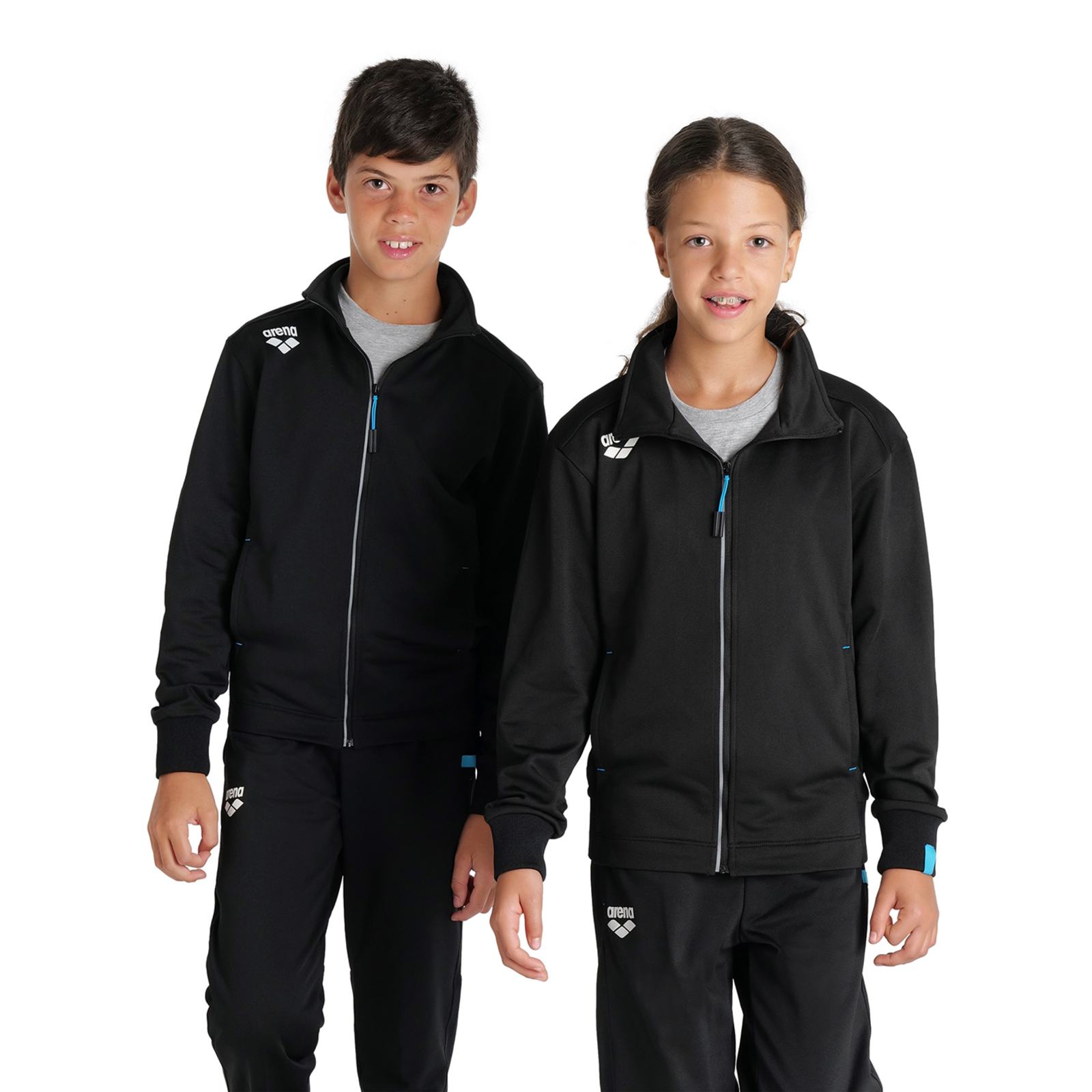 Arena Team Jacket Panel Knitted Poly in SCHWARZ