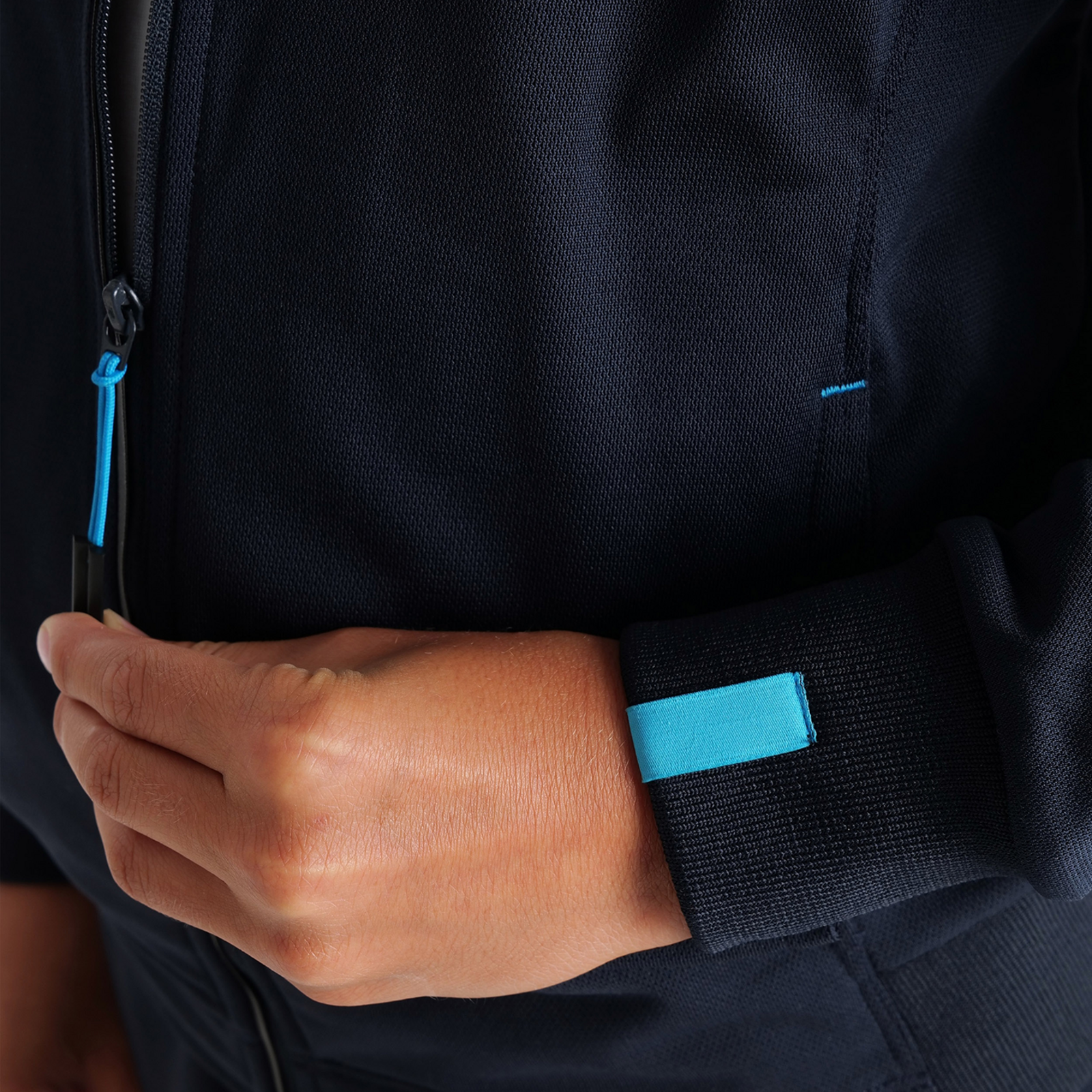 Arena Team Jacket Panel Knitted Poly in SCHWARZ