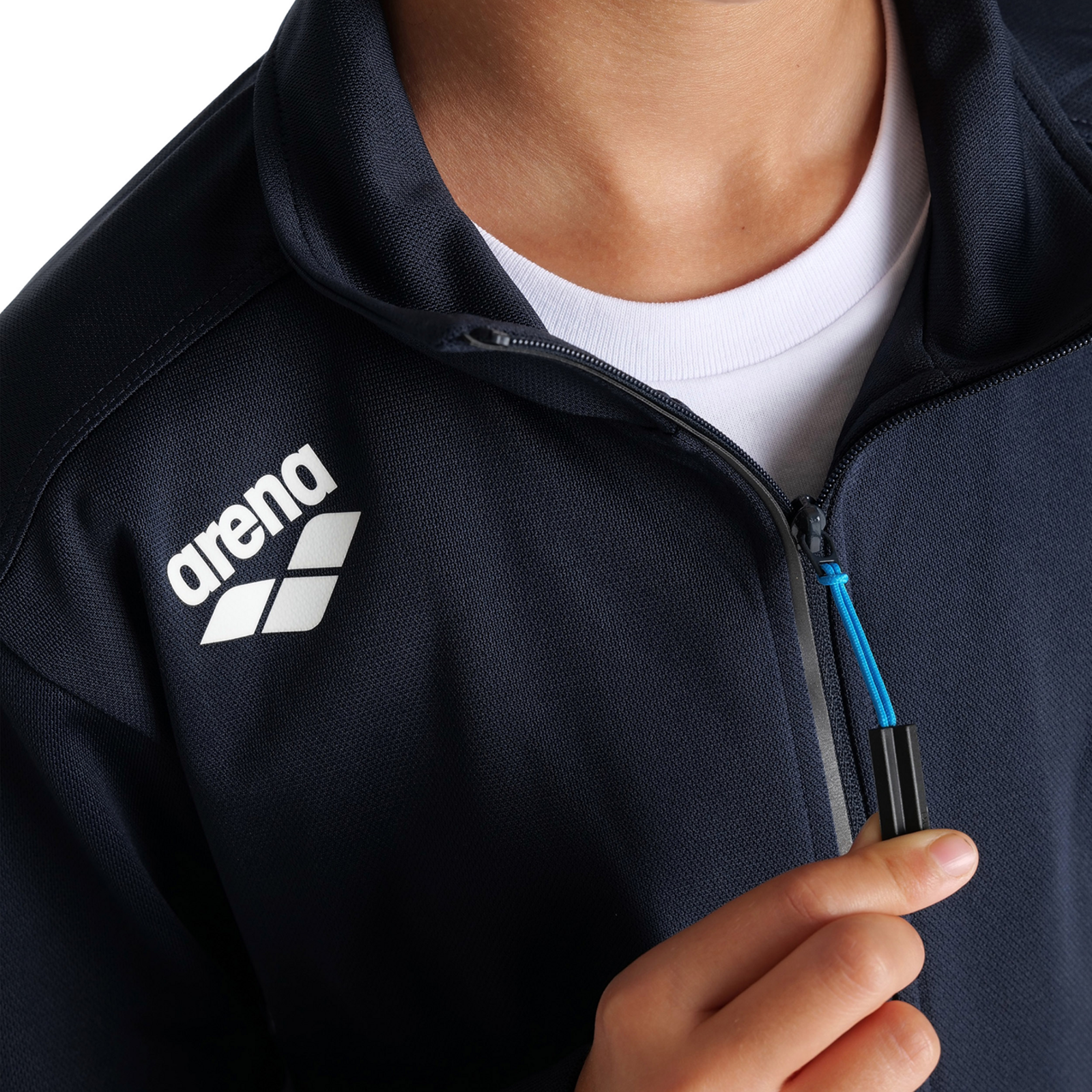 Arena Team Jacket Panel Knitted Poly in SCHWARZ