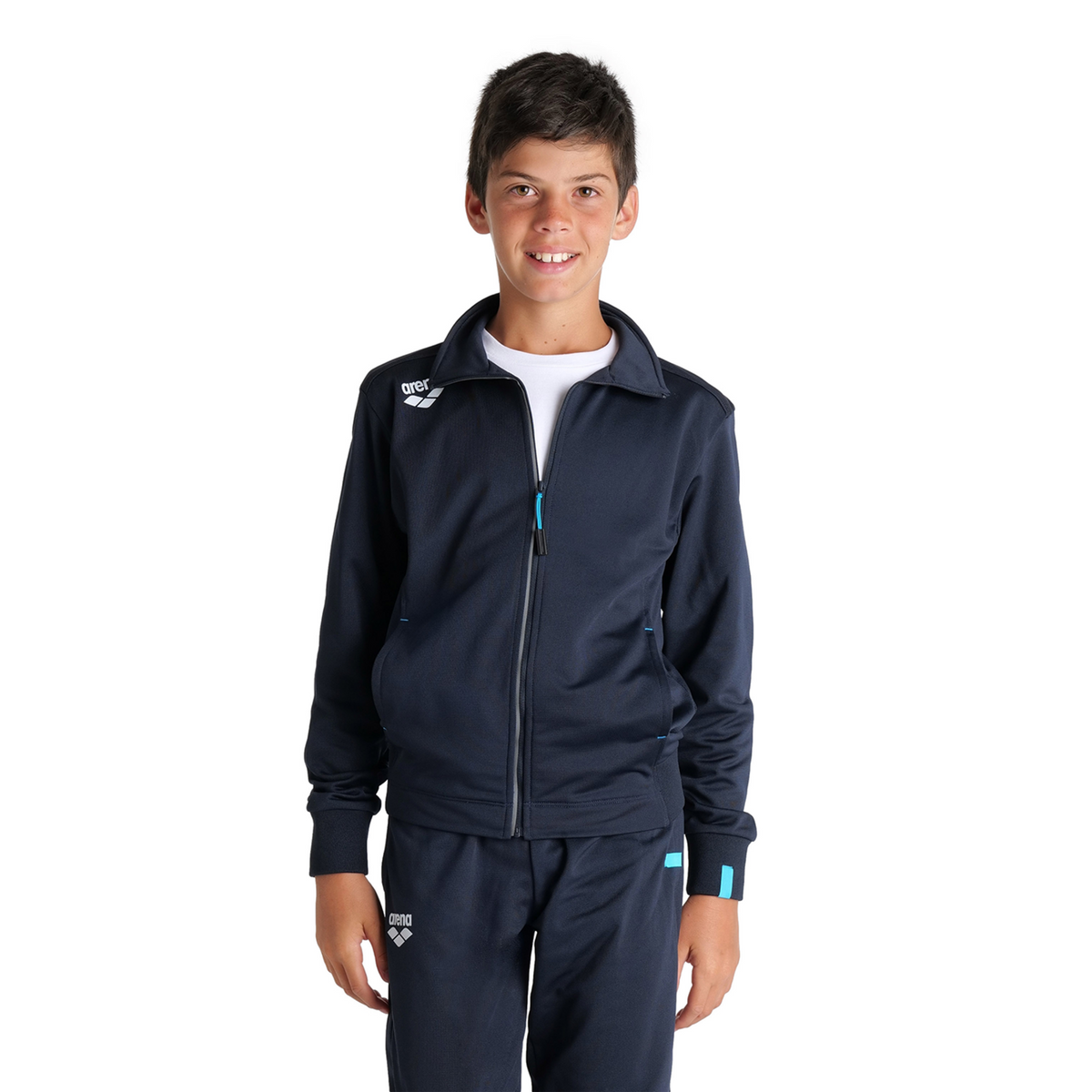 Arena Team Jacket Panel Knitted Poly in SCHWARZ