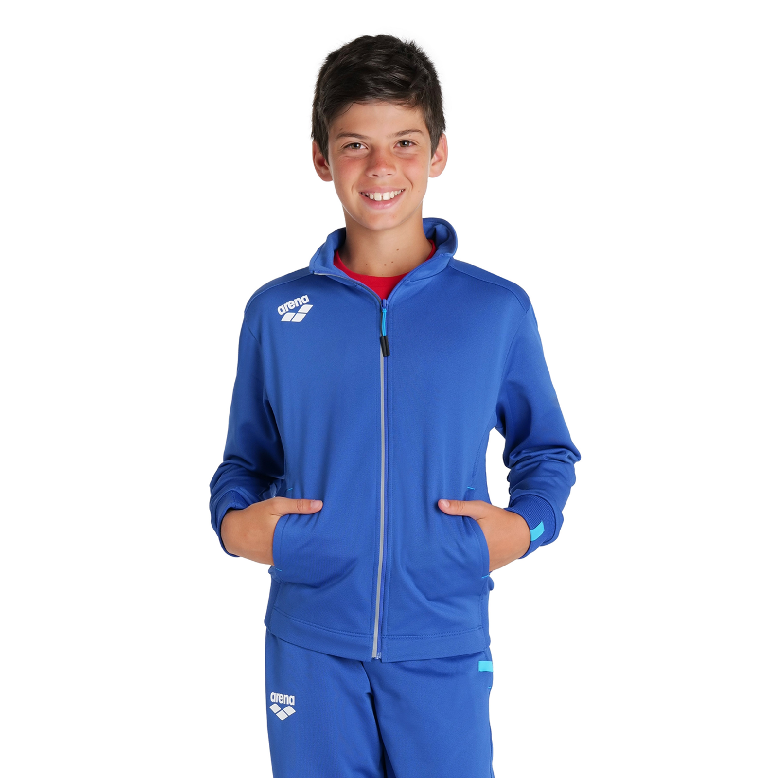 Arena Team Jacket Panel Knitted Poly in BLAU