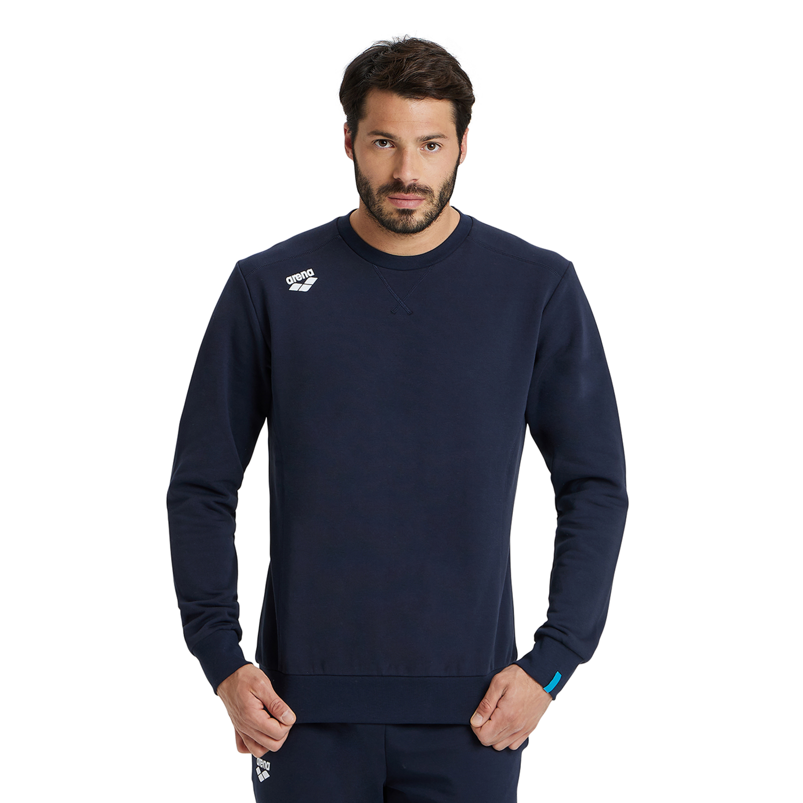 Arena Crew Sweat Solid in BLAU