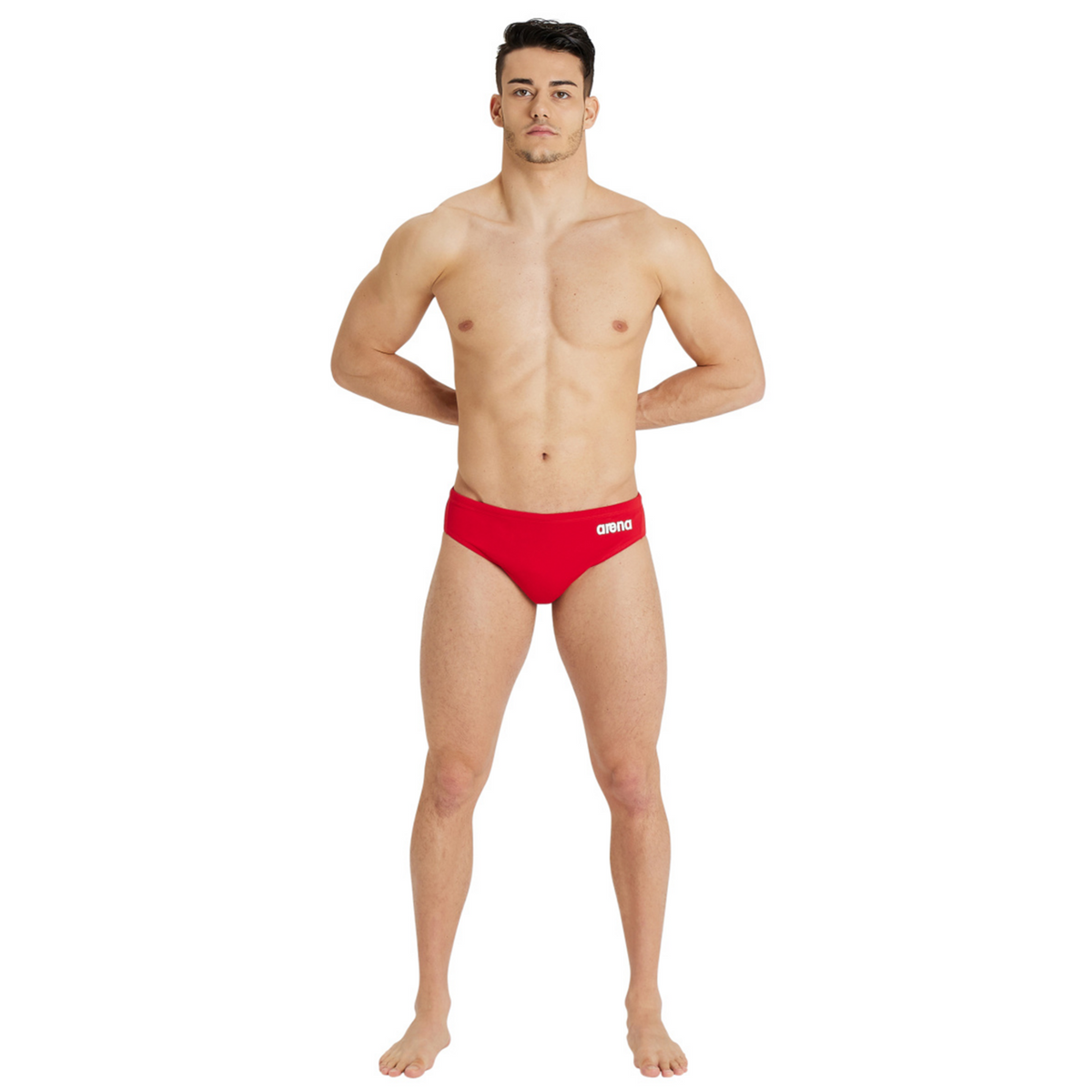 Arena Team Swim Briefs Waterpolo Solid Swim Slip in ROT